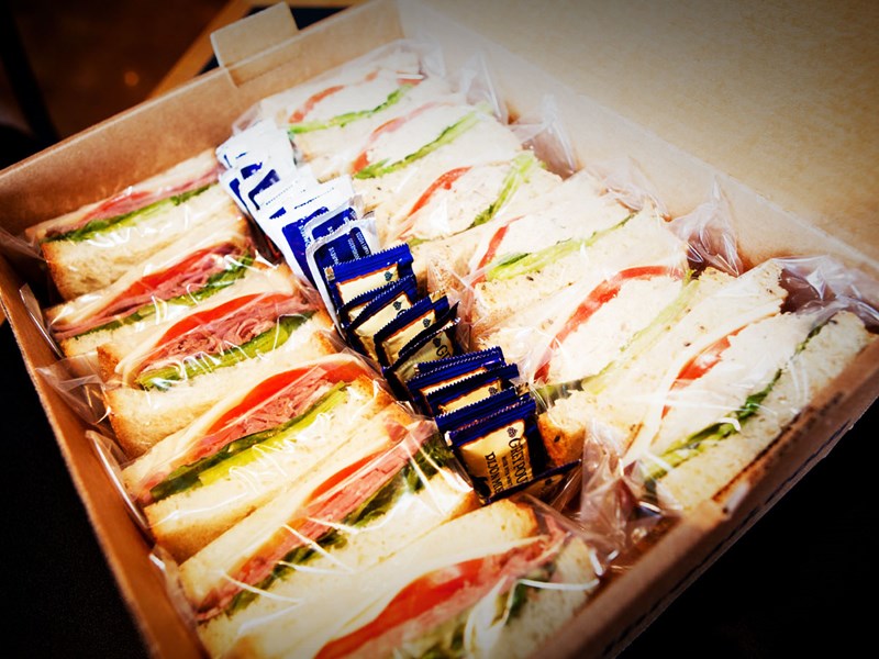 Sandwich boxes and Sack Lunches